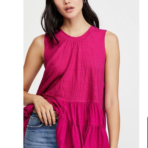 Free People S tie back flowy Right on Time tunic - Picture 3 of 4